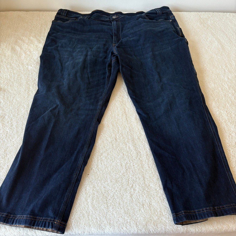 Duluth Trading Co Ballroom Doubleflex Relaxed Fit Jeans Mens 46x30‎ Dark Wash